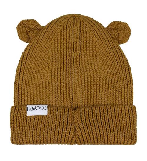 Se Liewood Liewood Hue - Strik - Gina Beanie - Golden Caramel ved KidsWorld