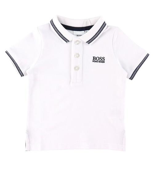 Se BOSS BOSS Polo - Perm - Hvid ved KidsWorld