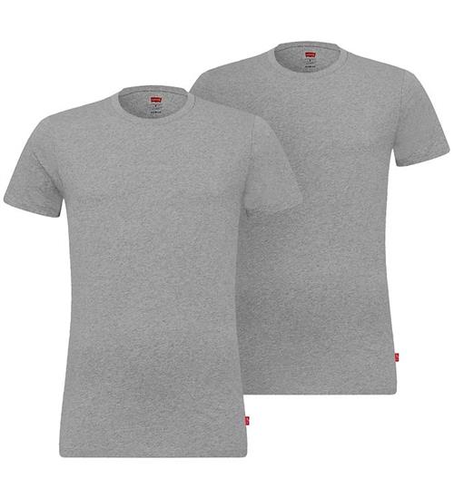 Se Levis Levis T-Shirt - Crew Neck - 2-Pak - Middle Grey Melange ved KidsWorld