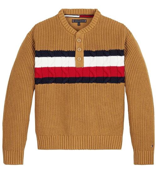 Tommy Hilfiger Tommy Hilfiger Bluse - Strik - Global Stripe Henley - Vintage Br