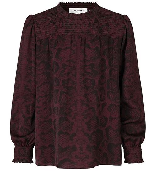 Se Rosemunde Bluse - Recycled Polyester - Merlot Snake Print ved KidsWorld