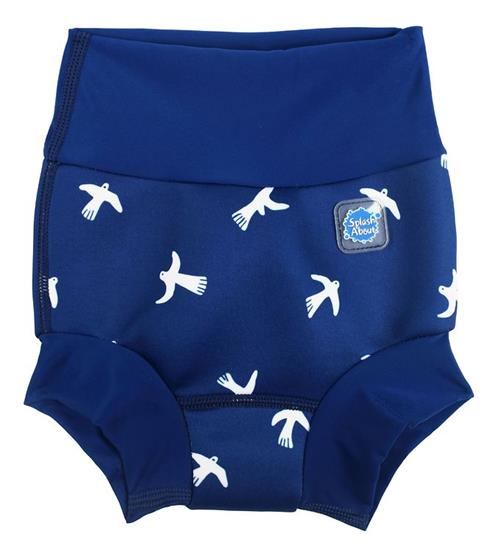 Se Splash About Splash About Blebadebukser - Happy Nappy New - UV50+ - White Bir ved KidsWorld