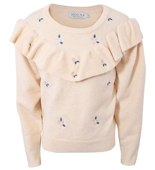 Se Hound Bluse - Strik - Off White m. Blomster ved KidsWorld