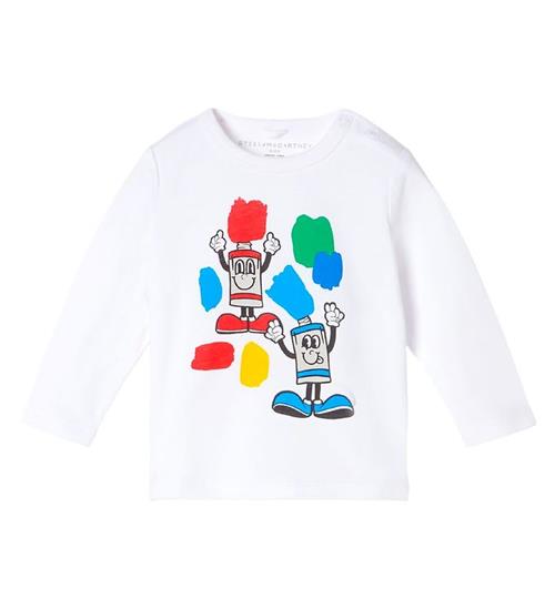 Se Stella McCartney Kids Bluse - Painting Friends - Off-White ved KidsWorld