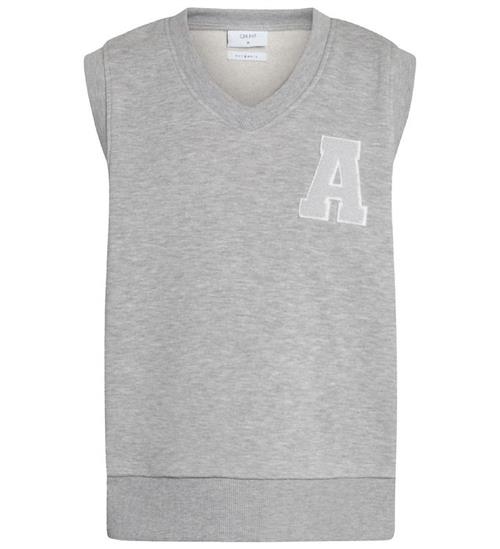 Se Grunt Grunt Vest - Sweat - Emerson - Grey Melange ved KidsWorld