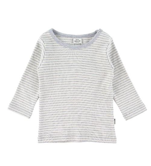 Se Mads NÃ¸rgaard Bluse - Tobinino - Off White/GrÃ¥meleret ved KidsWorld