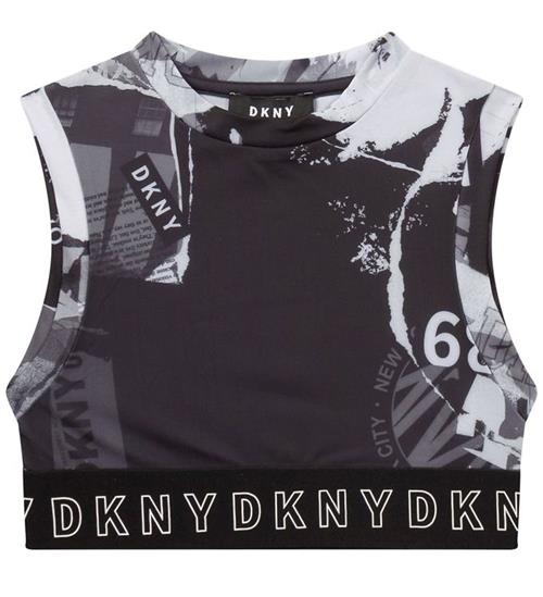 Se DKNY DKNY Top - Supper - Sort/Hvid m. Fotoprint ved KidsWorld