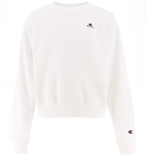 Champion Champion Fashion Sweatshirt - Cropped - Hvid m. Logo