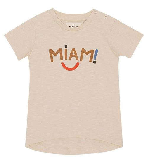 Se Monsieur Mini Monsieur Mini T-Shirt - Miam - Offwhite ved KidsWorld