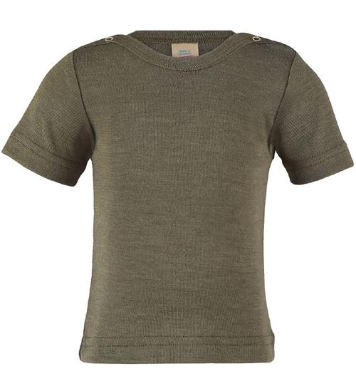 Se Engel Engel T-shirt - Uld/Silke - Olive ved KidsWorld