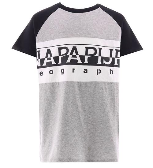 Napapijri Napapijri T-shirt - GrÃ¥meleret m. Sort/Hvid