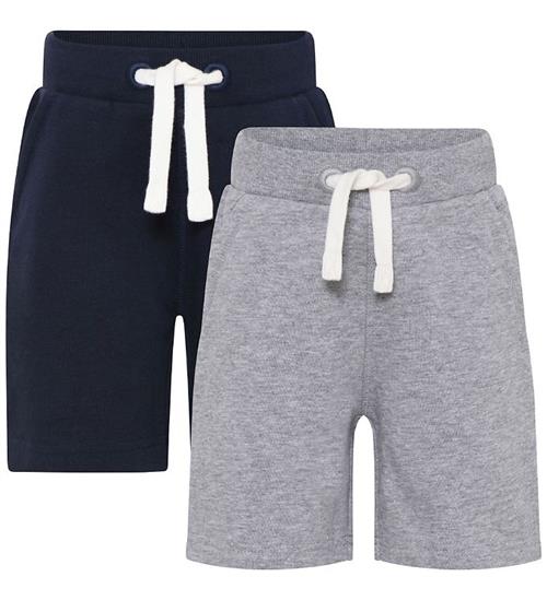 Minymo Minymo Shorts - 2-Pak - Grey Melange/Navy