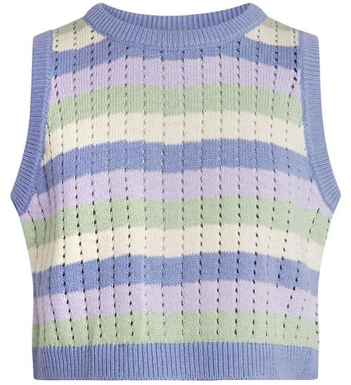 Se Grunt Top - Strik - Cropped - Peasy - Lillastribet ved KidsWorld