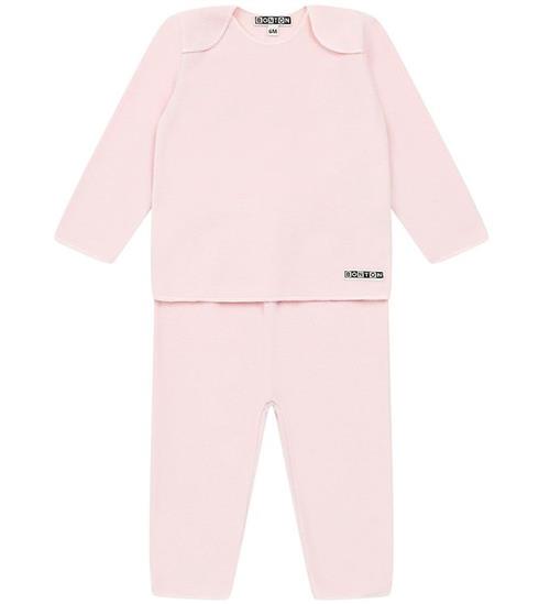 Se Bonton Bonton SÃ¦t - Bluse/Bukser - Fleece - Rose ved KidsWorld