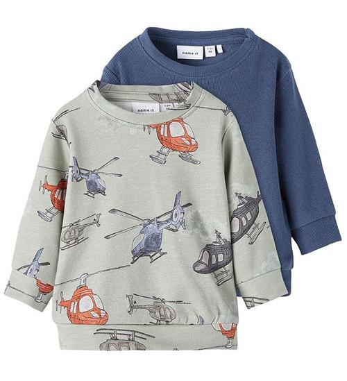 Se Name It Name It Sweatshirt - NbmKonrad - 2-pak - Desert Sage ved KidsWorld