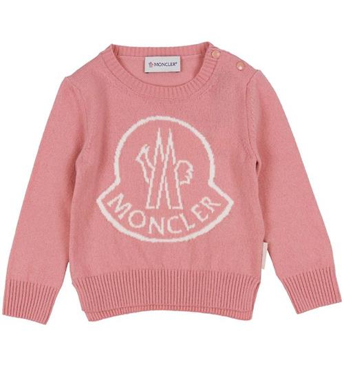 Moncler Moncler Bluse - Uld - Rosa m. Logo