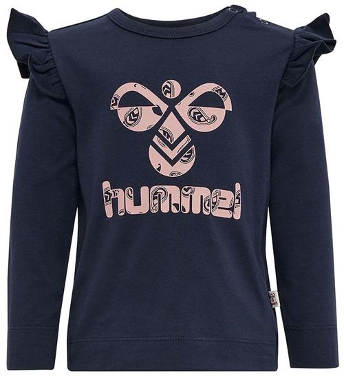 Hummel Hummel Bluse - hmlArtemis - Black Iris/Rosa m. Logo/FlÃ¦ser