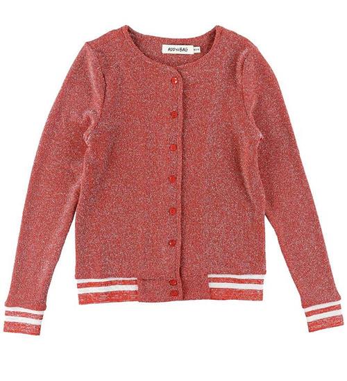 Se Add to Bag Add to Bag Cardigan - Burned Red m. Glimmer ved KidsWorld