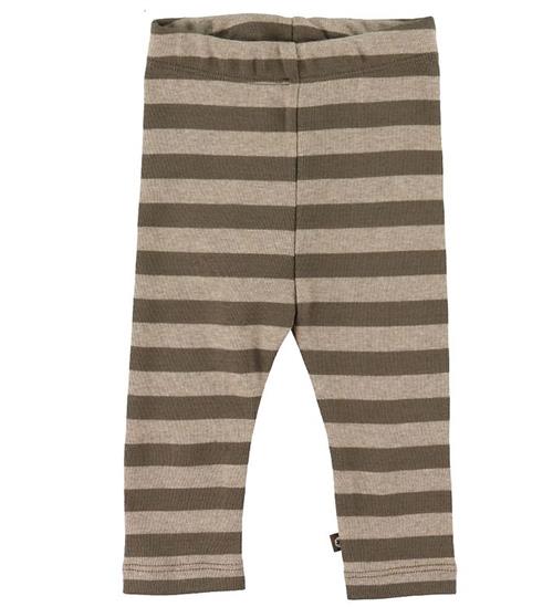 Se Smallstuff Smallstuff Leggings - Stribet - Nature/Dark Mole ved KidsWorld