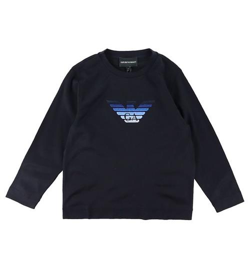 Se Emporio Armani Bluse - Blue Navy m. Logo ved KidsWorld