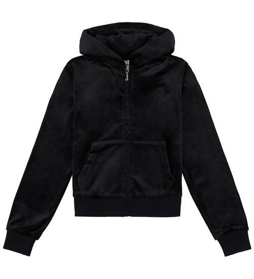 Se Juicy Couture Cardigan - Velour - Jet Black ved KidsWorld