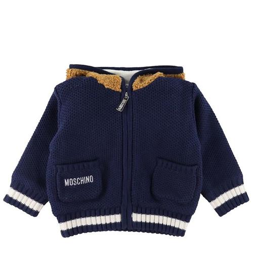 Moschino Moschino Cardigan - Strik - Navy m. Bamse