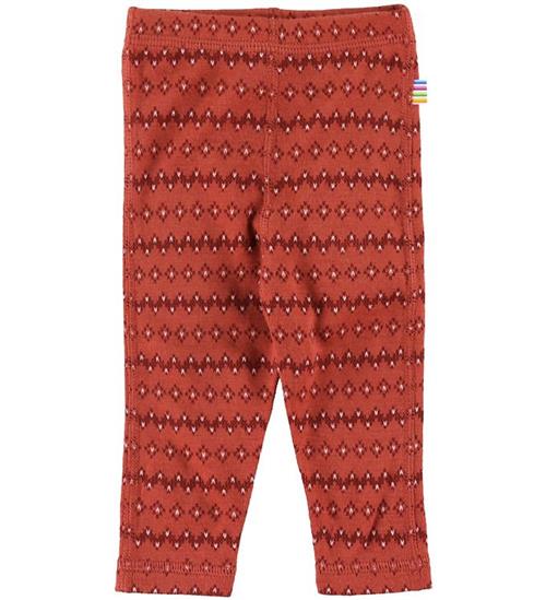 Se Joha Joha Leggings - Uld - RÃ¸dbrun m. MÃ¸nster ved KidsWorld