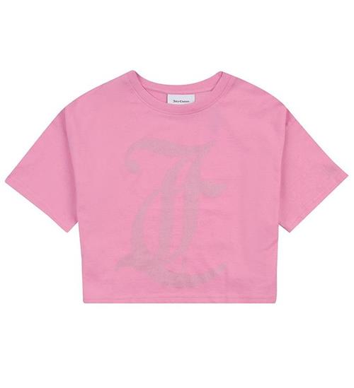 Se Juicy Couture Juicy Couture T-shirt - Cropped - Fuchsia Pink ved KidsWorld