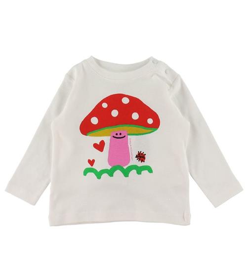 Se Stella McCartney Kids Bluse - Hvid m. Svamp ved KidsWorld