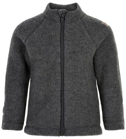 Se Mikk-Line Mikk-Line Cardigan - Uld - Anthracite Melange ved KidsWorld