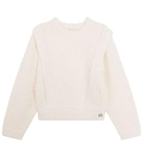 Se Michael Kors Michael Kors Bluse - Strik - Theme 2 - Ivory ved KidsWorld