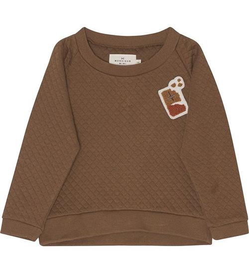 Monsieur Mini Monsieur Mini Sweatshirt - Quilted - Chocolate