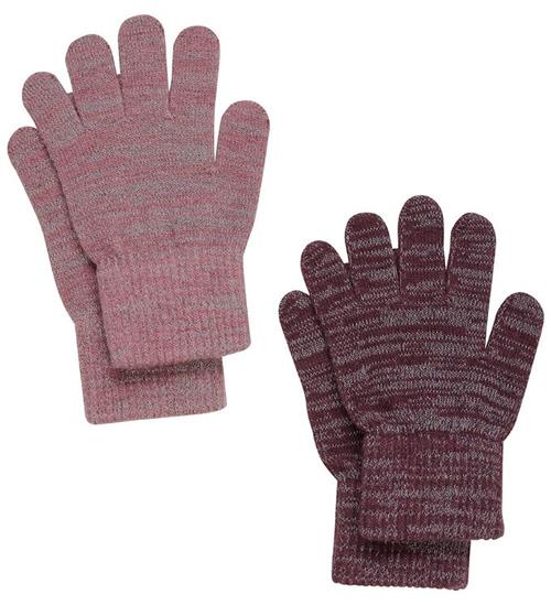 Se CeLaVi CeLaVi Handsker - Uld/Polyester - 2-pak - Rose Brown m. Refleks ved KidsWorld