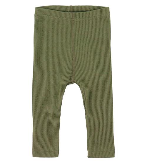 Hust and Claire Hust and Claire Leggings - Lee - Rib - Uld - Dusty Green