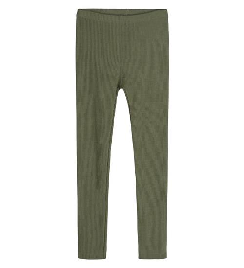 Hust and Claire Hust and Claire Leggings - Lane - Rib - Uld - Dusty Green