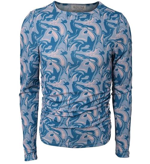 Hound Hound Bluse - Graphic Top - Cobalt Blue Mix