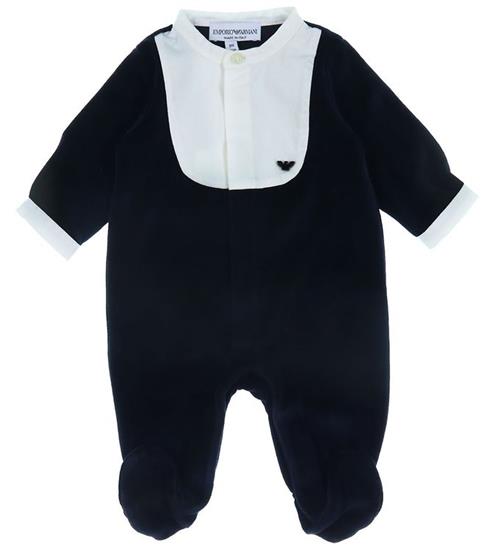 Se Emporio Armani Emporio Armani Heldragt - Velour - Navy m. Hvid ved KidsWorld