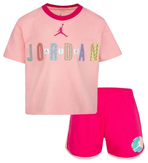 Jordan Jordan Sweatshorts/T-shirt - Girls Bff - Rush Pink m. Print