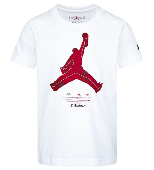 Jordan Jordan T-Shirt - Jumpman X Nike Action - Hvid m. RÃ¸d