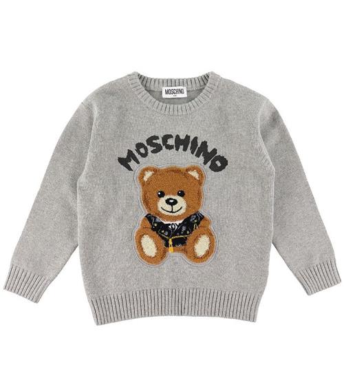 Moschino Moschino Bluse - Strik - GrÃ¥ m. Logo