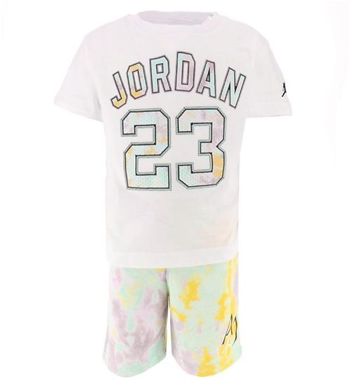 Se Jordan Sweatshorts/T-shirt - Sport Dna - Mint Foam m. Print ved KidsWorld