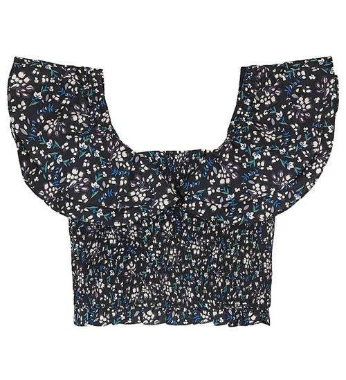 Designers Remix Top - Sandrine - Black Flower Print