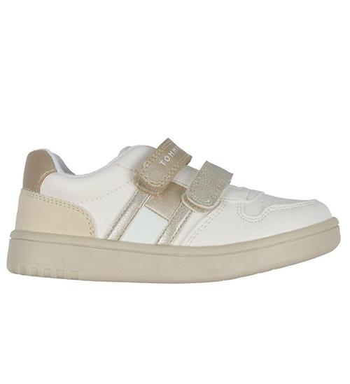 Se Tommy Hilfiger Sneakers - Velcro - Milk/Platinum/Beige ved KidsWorld