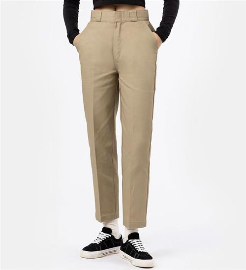 Se Dickies Bukser - Phoenix Cropped Rec - Khaki ved KidsWorld