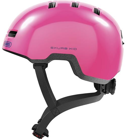 Se Abus Abus Cykelhjelm - Skurb Kid - Shiny Pink ved KidsWorld