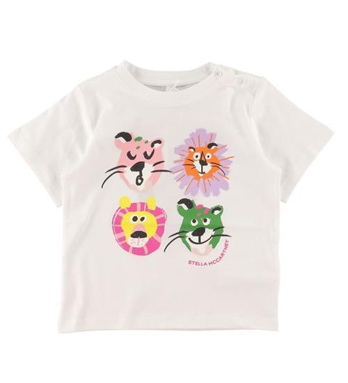 Se Stella McCartney Kids Stella McCartney Kids T-shirt - Hvid m. LÃ¸ver ved KidsWorld