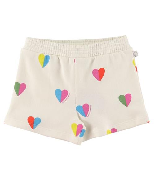 Stella McCartney Kids Stella McCartney Kids Sweatshorts - Hvid m. Hjerter