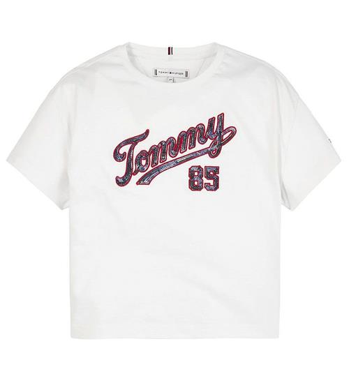 Tommy Hilfiger Tommy Hilfiger T-Shirt - Sequins TEE - Hvid