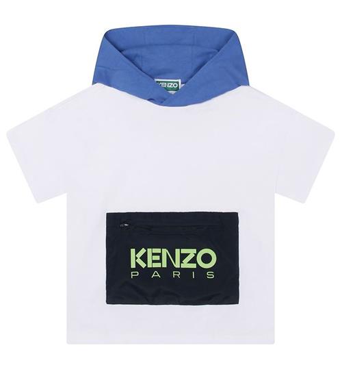 Se Kenzo Kenzo T-shirt m. HÃ¦tte - Hvid m. BlÃ¥/Navy ved KidsWorld