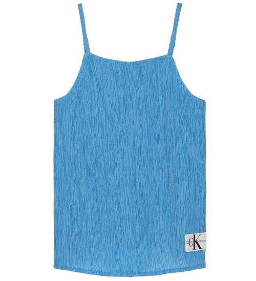 Se Calvin Klein Calvin Klein Tanktop - Crinkle Strap - Blue Crush ved KidsWorld